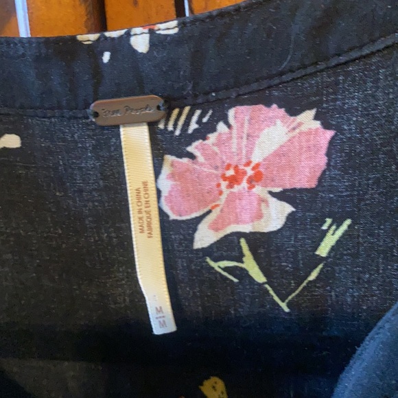 Free People black and pink floral dress - Picture 3 of 12